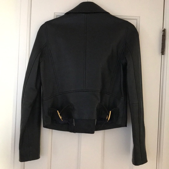 Jcrew black leather jacket NWT size 2 - Picture 5 of 8